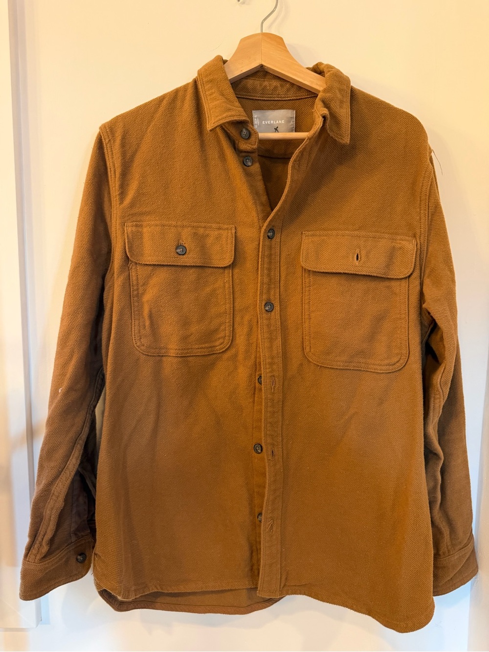 Everlane Men’s‎ Caramel Brown Button-Front Shirt Jacket